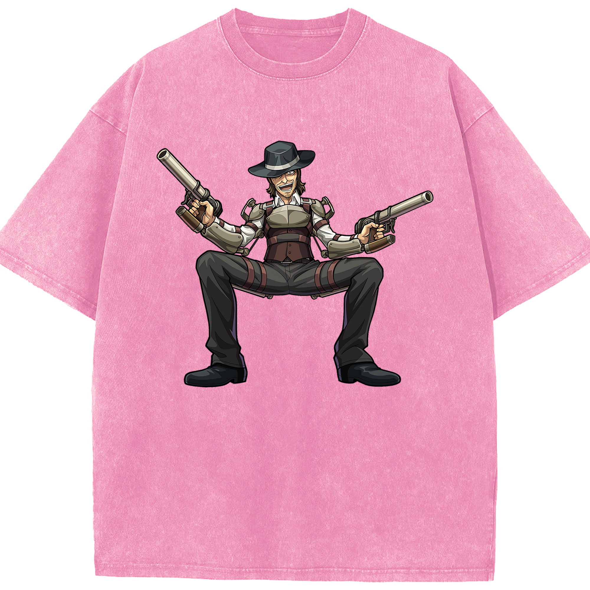 （画像用） 進撃の巨人 ケニー·アッカーマン Attack on Titan Kenny Ackerman 綿100% ヴィンテージ風 半袖Tシャツ（フロントプリント）